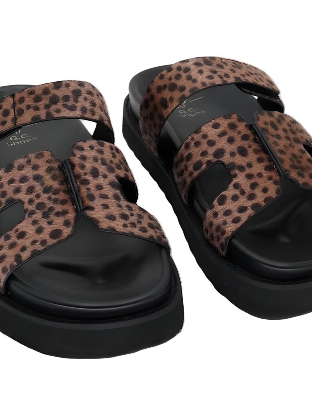 GC Shoes Emery Women's Slip-On Leopard Slide Sandal 6.5M